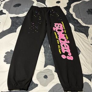Sp5der Worldwide Sweatpants Pink